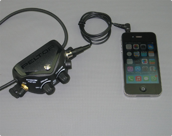 Peltor® FMT-120 in Kombination mit Apple Iphone und FL6U-66 Kabel