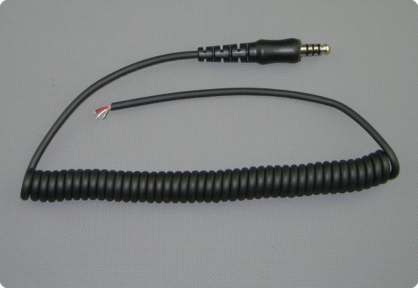 7,11 [mm] 4-pol. Stecker mit Kabel Peltor® kompatibel